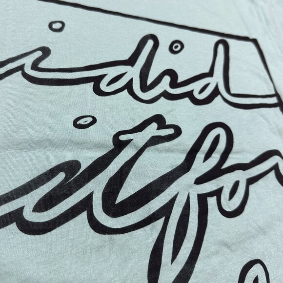 Inner Thoughts Dusty Blue "I Did It For Me" Cursive Design Tee - Picture 2 of 4